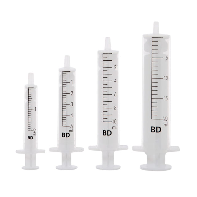 Sterile Syringes (BOX OF 100) 2ML, 5ML, 10ML - Genuine BD DISCARDIT™